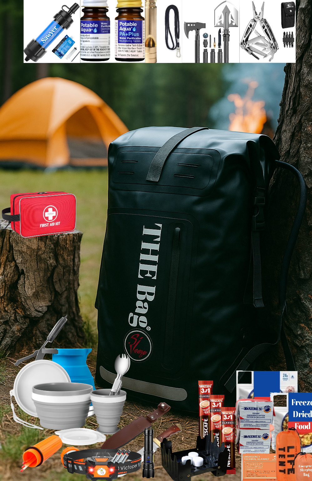 Basic THE Bag- 72 Hour Emergency Bugout Bag (2 Person) - Survive & Thrive Michigan™