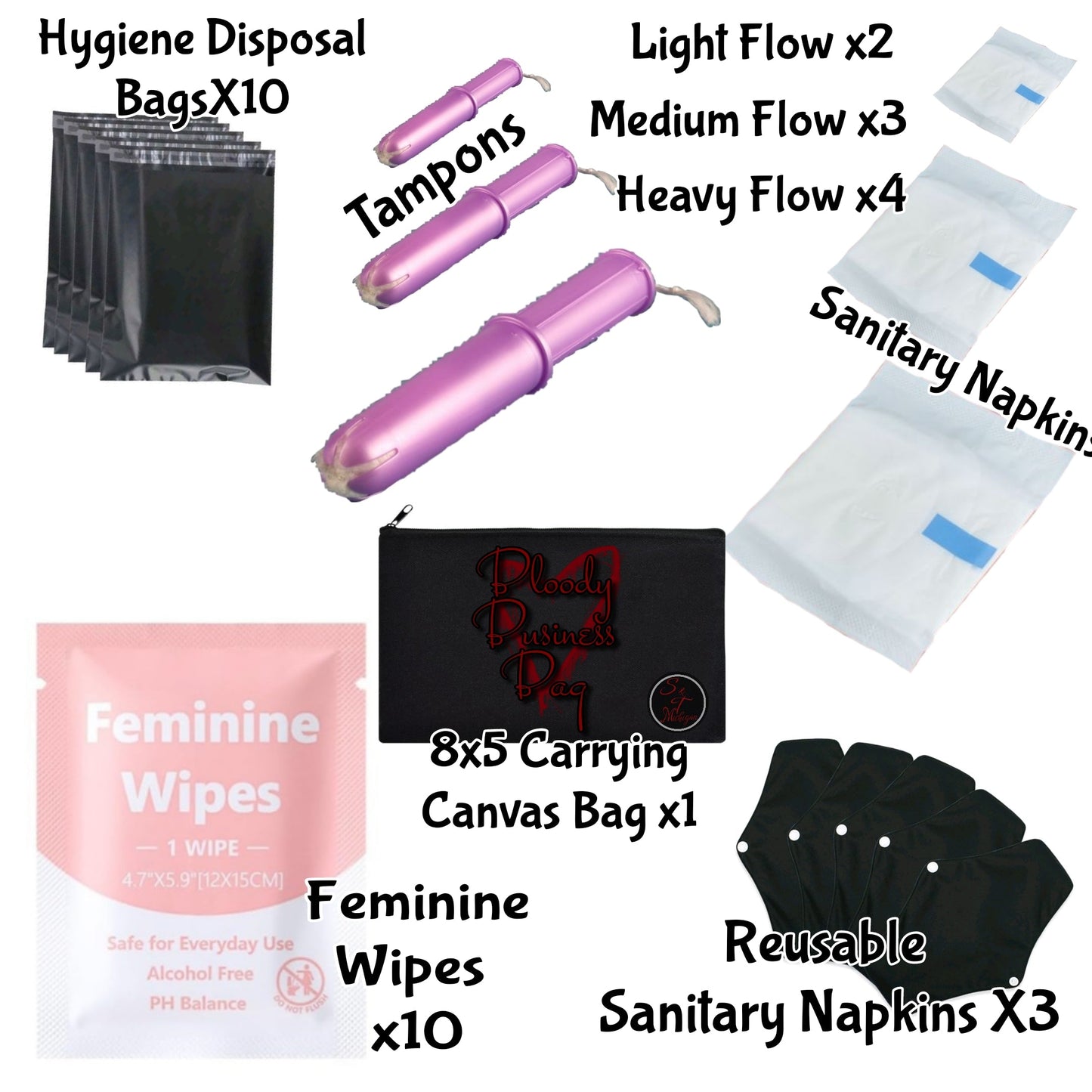 72 Hour Menstrual Cycle Bag- Bloody Bag Business My Store