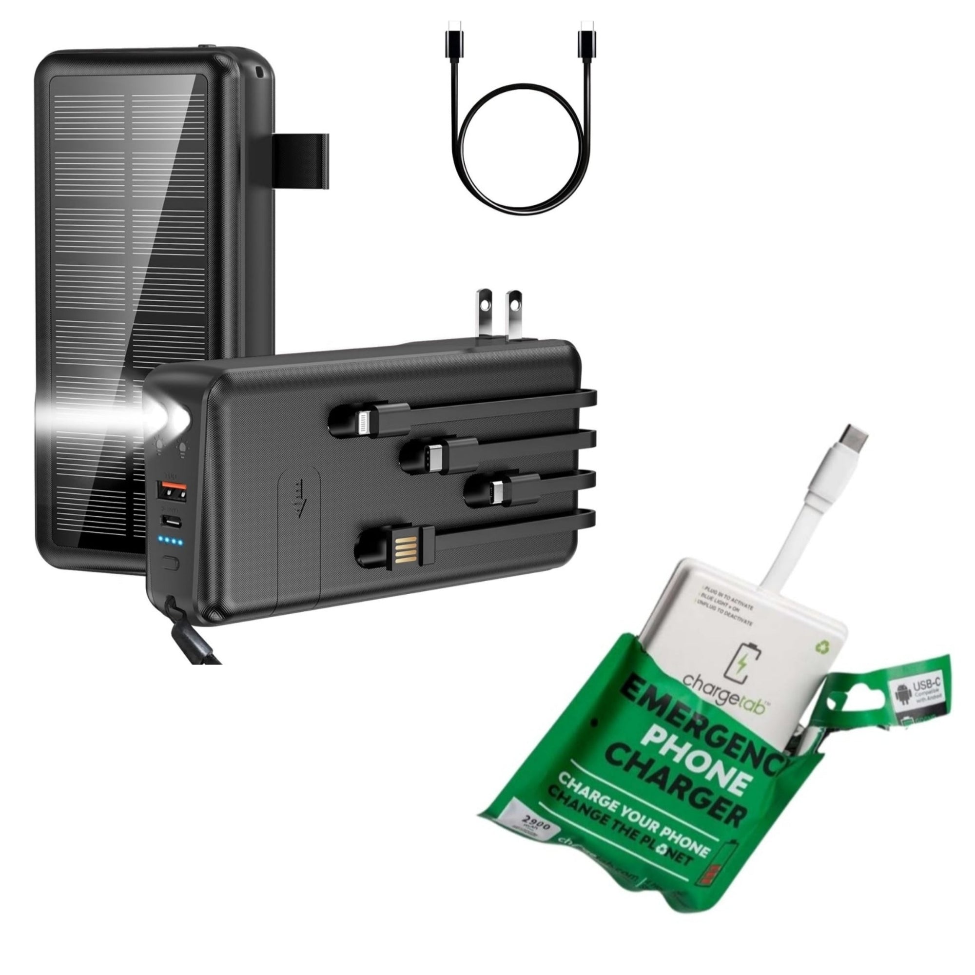 Emergency Solar Power Bank w/ Emergency 1 Charge Plug Survive & Thrive Michigan™